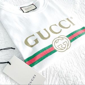 GUCCI OVERSIZED WASHED TEE T-SHIRT WITH LOGO